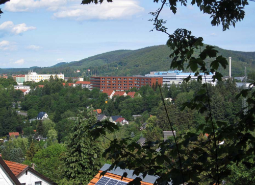 Blick zum SRH Klinikum in Suhl